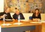 Da sinistra Mons. Claudio Giuliodori, don Luigi Taliani e Francesca Cipolloni