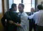La violenta lite tra i consiglieri comunali Caludio Carbonari (Fratelli d'Italia) e Ivano Tacconi (Udc) nel corso di una conferenza stampa