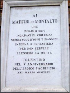 La targa dei Martiri di Montalto