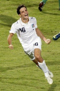 Bonaventura of Italy celebrates his goal against Hungary during their FIFA U-20 World Cup quarter-finals soccer match in Suez Bonaventura1-198x300