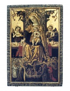 V.Crivelli Madonna della Cintola 1490, Chiesa SS.Lorenzo, Silvestro, Rufino, Massa Fermana V.Crivelli-Madonna-della-Cintola-1490-Chiesa-SS.Lorenzo-Silvestro-Rufino-Massa-Fermana-230x300