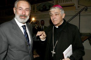 Ediardo Menichelli con il rabbino Di Segni