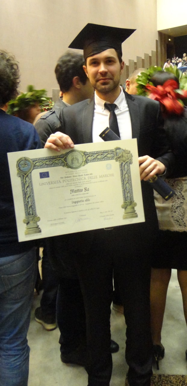 Il neolaureato Matteo Re