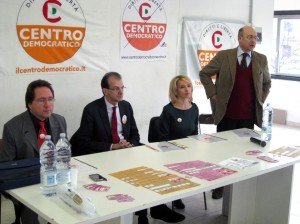 Incontro con Massimo Donadi. Nella foto da sinistra Lorenzo Perugini, Massimo Donadi, Paola Giorgi e David Favia
