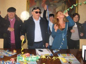 Il direttore dei Tdc Alfredo di Lupidio e il presidente Rosetta Martellini alla conferenza stampa di presentazione del carnevale 