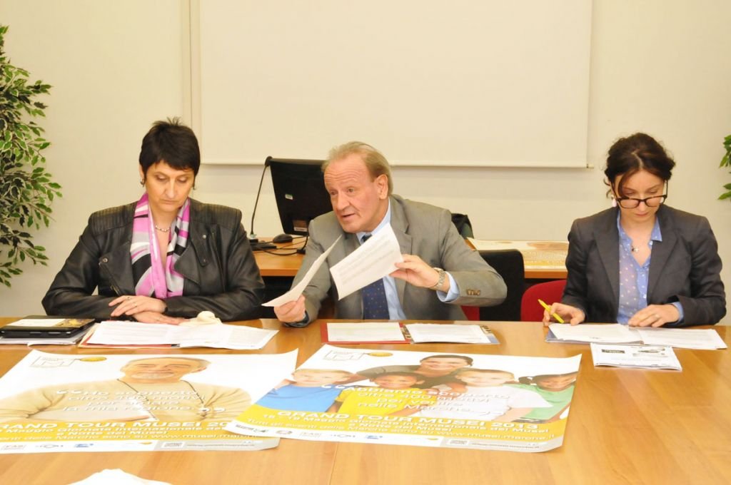 L’assessore regionale alla Cultura, Pietro Marcolini alla conferenza stampa di presentazione del Grand Tour Musei