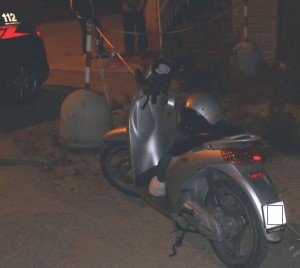 Lo scooter sequestrato