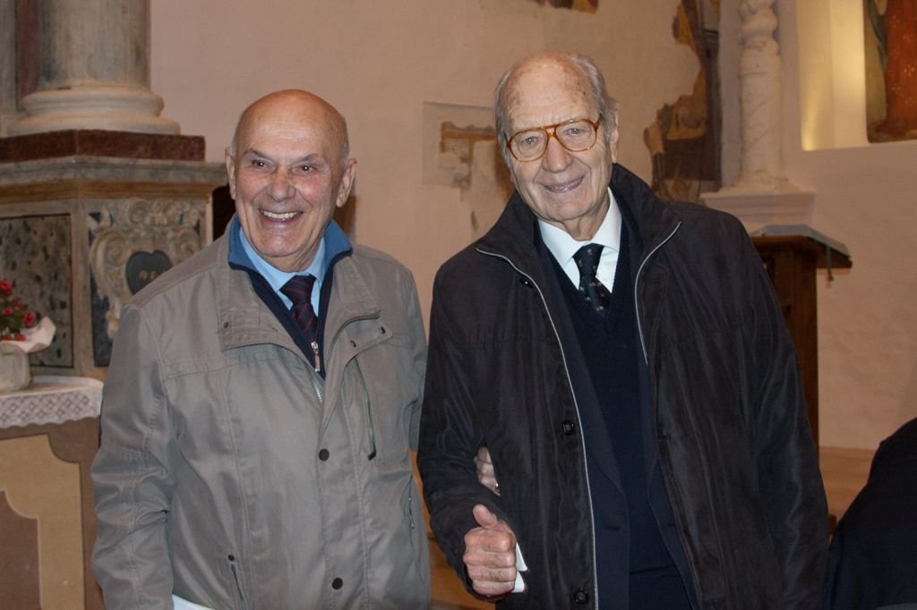 Adriano Ciaffi e il dottor Giuseppe Accoriniti (a destra)