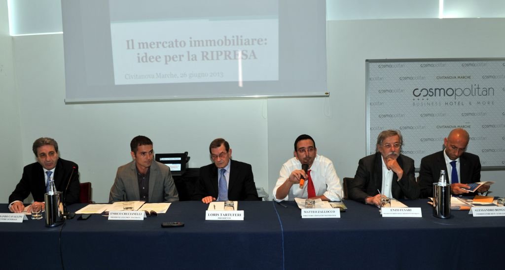 Da sinistra Ferdinando Cavallini Direttore generale della BPrM, Loris Tartuferi, Presidente della BPr M, Matteo Zallocco, Direttore Cm,