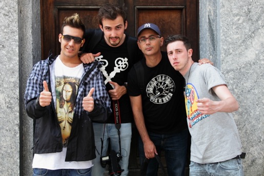 Da sinistra: Fred De Palma, Gianluca Grandinetti, Henry Ruggeri e Shade