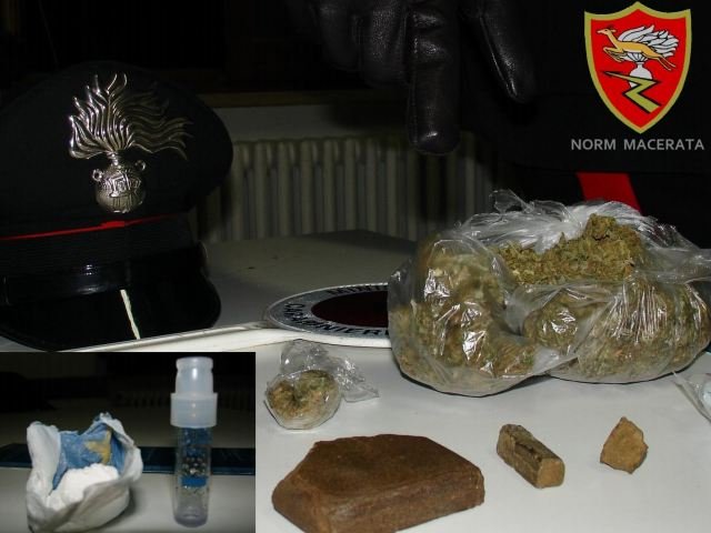 La droga trovata nella casa di via Crispi
