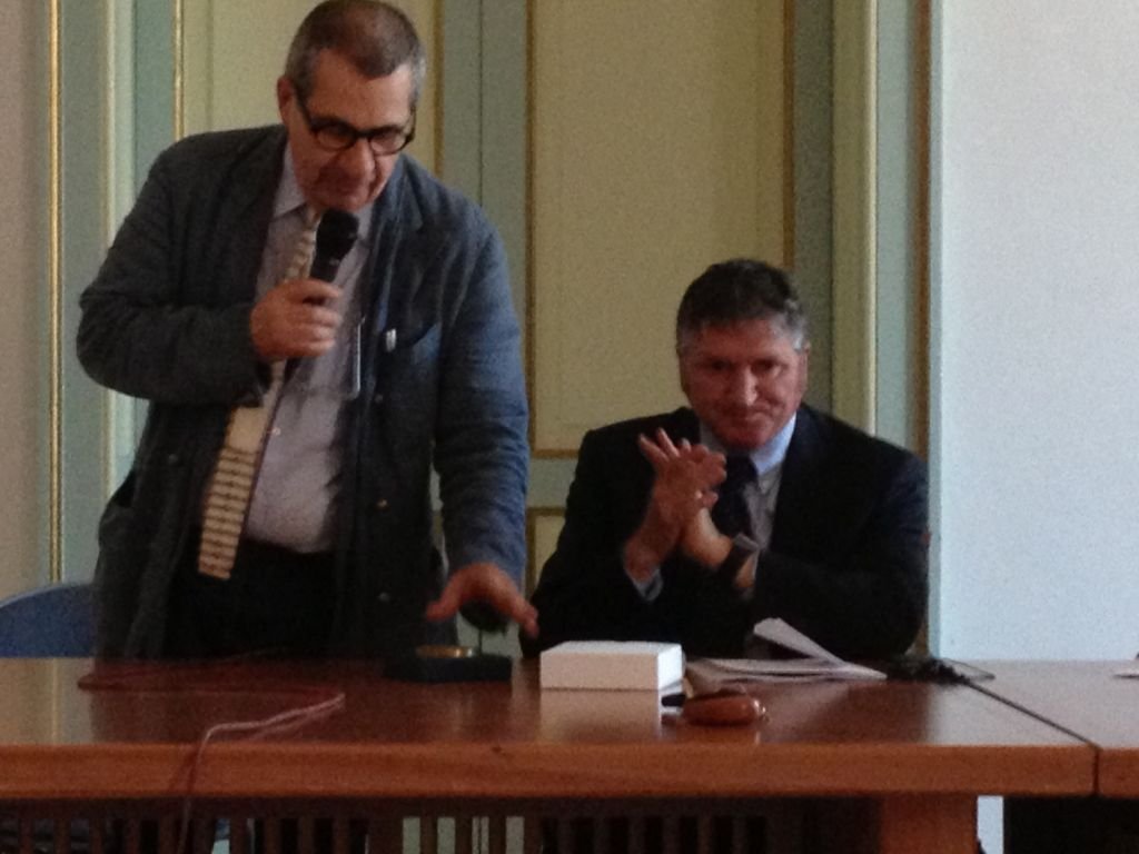 Evio Hermas Ercoli, direttore artistico e Giuseppe Pezzanesi, sindaco di Tolentino