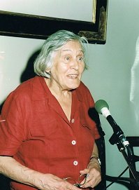 Margherita Hack nel corso della visita a Recanati nel 2001