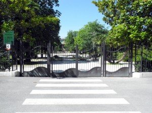 L'ingresso dei giardini Diaz
