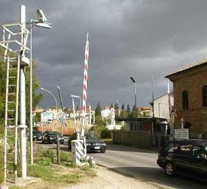 Il passaggio a livello di via Roma