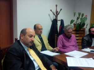 L'assessore Ricotta, il direttore Schiaffi e il presidente Centioni durante un'iniziativa dell'Ircr