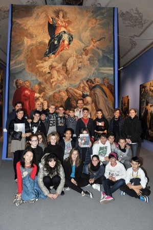 Alunni della scuola media di Porto Potenza in visita alla mostra