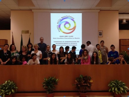 La classe 3 A della Scuola Fermi alla premiazione del premio Nonviolenza a Roma