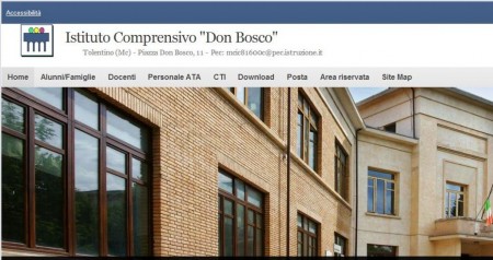 Il sito on line dell'istituto scolastico