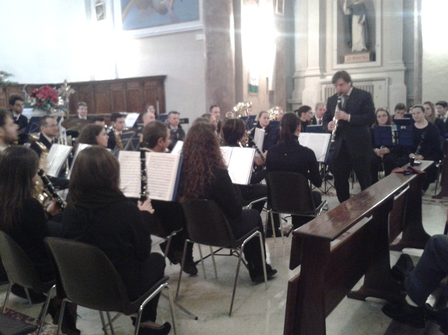 Un momento del concerto di Natale