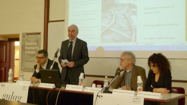 (da sinistra) Gianluca Vagnarelli, Luigi Lacchè, Tomas Kizny e Natascia Mattucci
