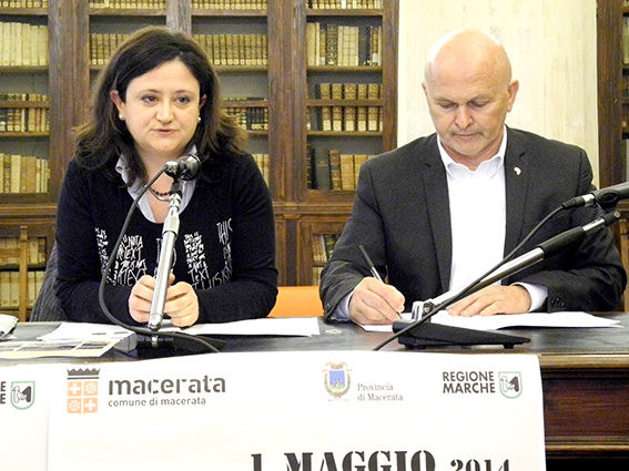 Federica Curzi e Giuseppe Spernanzoni, presidente della cooperativa sociale Meridiana