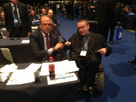 Michele Cesari con Angelino Alfano