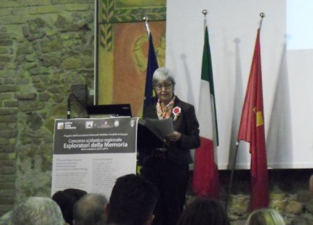 Silvana Giaccaglia, coordinatrice regionale del concorso "Esploratori della Memoria"