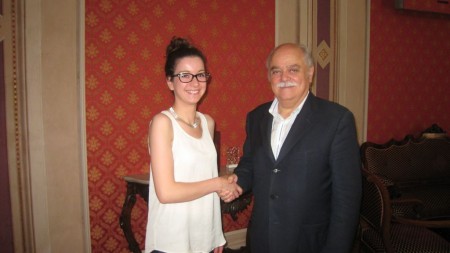 Francesca Iezzi con il presidente Pettinari