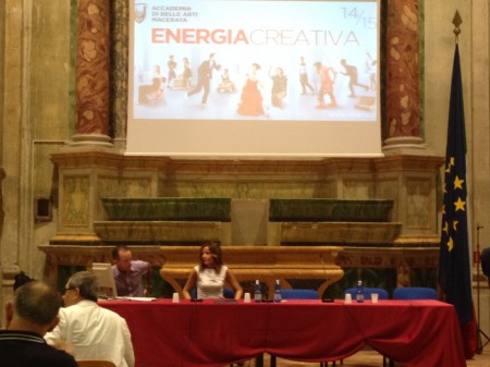 Paola Taddei e Matteo Catani durante la presentazione della campagna d'iscrizioni