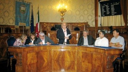 Il presidente Antonio Pettinari e gli assessori