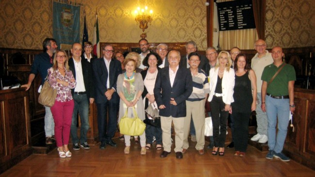 Il presidente della Provincia Antonio Pettinari e il collegio dei Dirigenti