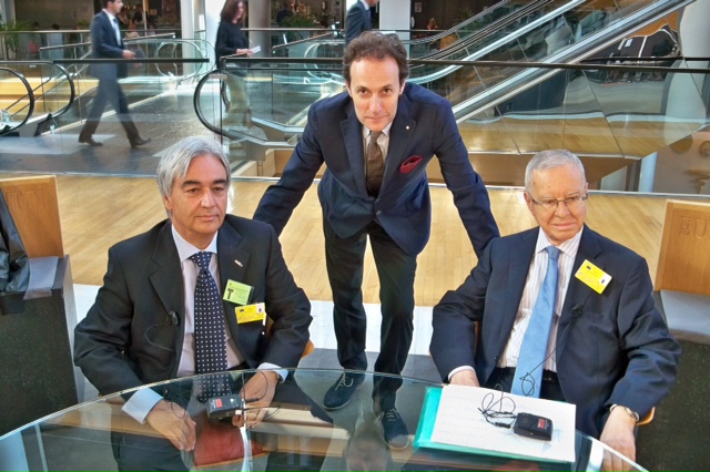 Andrea Maresi con i giornalisti Carlo Felice Corsetti e Luigi Falleri