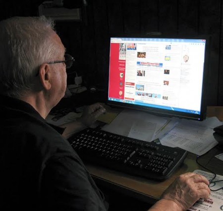 Don Luigi intervistato oggi pomeriggio nel suo ufficio