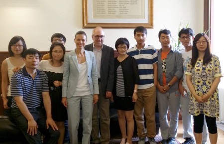 Il rettore Luigi Lacché con la delegazione dell'Università di Pechino