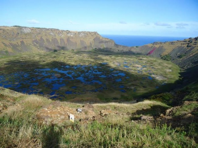 Il Rano Kau all'isola di Pasqua, foto di Giacomo Tarsi