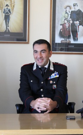 Il Comandante della Compagnia di Civitanova il Capitano Domenico Candelli. Lascerà la città per la guida dei Nas a Pescara l'8 settembre