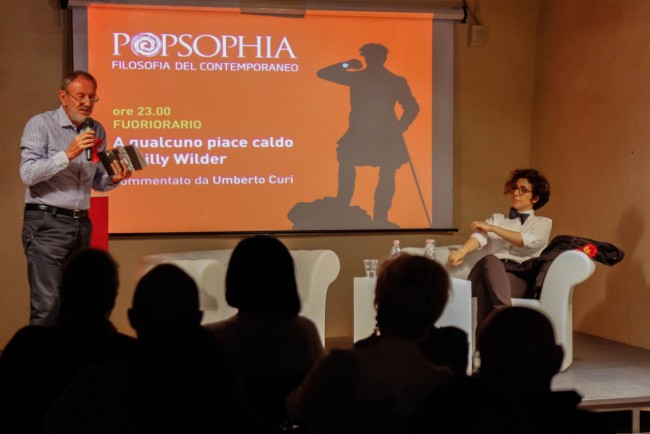 Il filosofo Umberto Curi e Lucrezia Ercoli, direttore artistico del festival