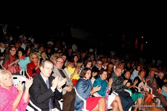 Il pubblico della serata dedicata alla Divina Commedia e organizzata dall'associazione dantesca civitanovese