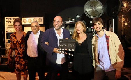 Paolo Virzì e Micaela Ramazzotti con lo staff dell'azienda TdC, ospiti recentemente a Futura Festival
