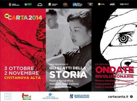 Locandine delle mostre in programma per Cartacanta 2014