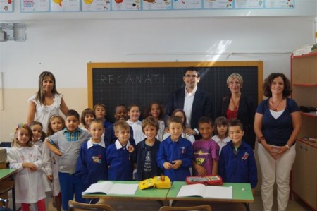 Il sindaco Francesco Fiordomo e l'assessore rita soccio in visita