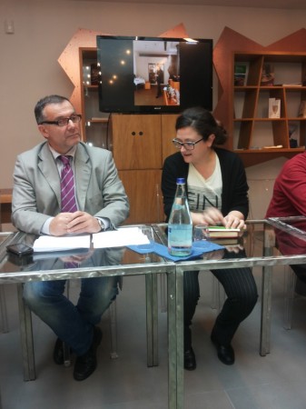L'assessore Federica Curzi e il presidente di Ex-it Luciano Ramadori