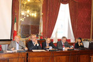 Un momento della conferenza stampa