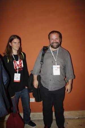 Giovanni Regnicoli - studente dell’I.I.S. di Recanati con l’inventore della scheda “Arduino”