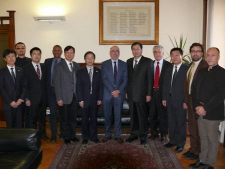Il rettore con i delegati di Hebei