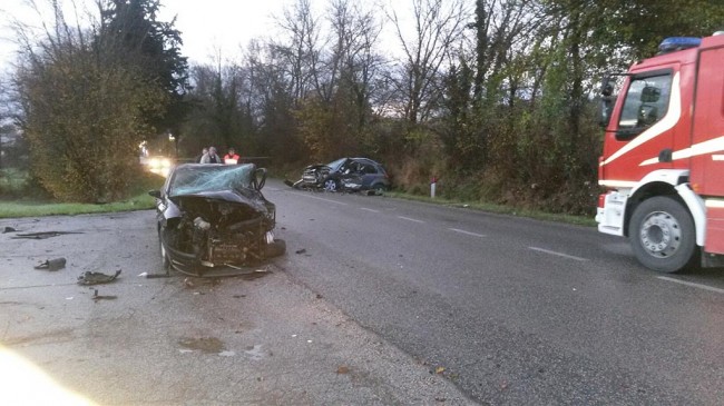 Le due auto rimaste coinvolte