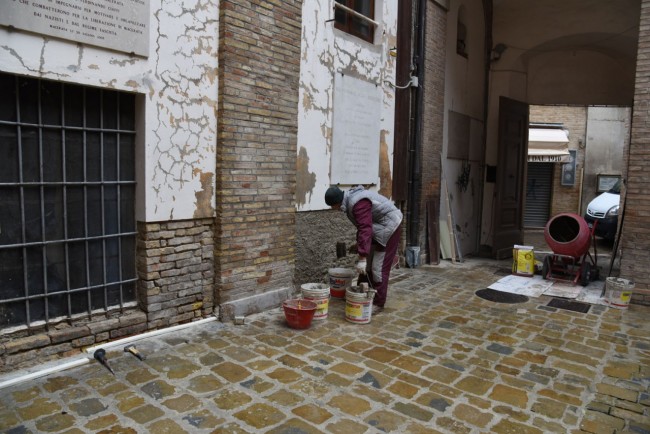 Lavori cortile municipale