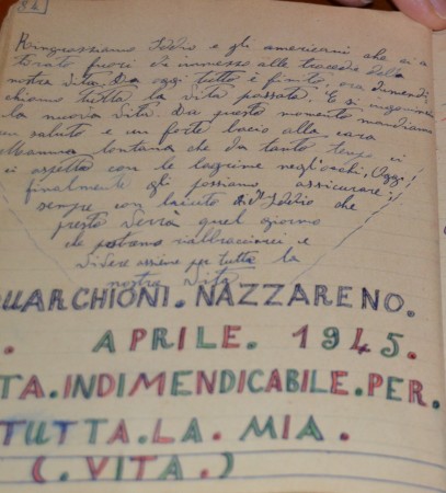 L'ultima pagina del diario di Nazzareno Quarchioni