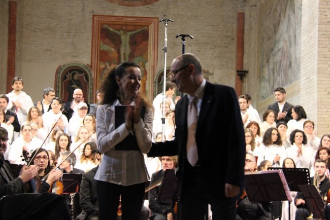 Il M° Tiziana Muzi e il M° Gian Luca Paolucci (Foto di Jacopo Mochi)
